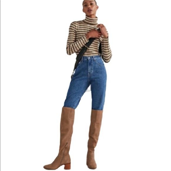 NWT Anthropologie x Kelsi Dagger Brown Over Knee Block Heel Suede Boots - Picture 12 of 14